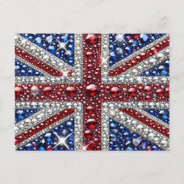 Cartão postal com desenho das cores britânicas