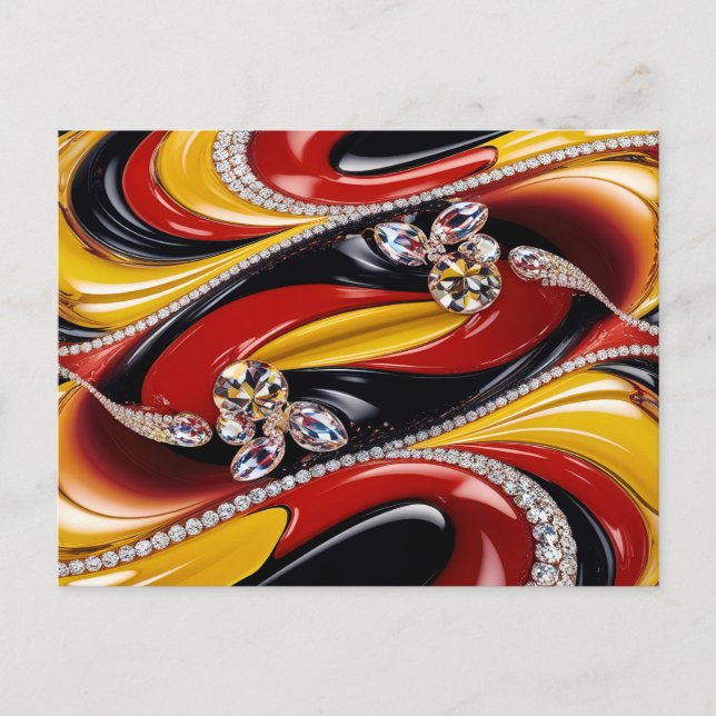 Cartão postal com desenho de cores belgas (Frente)