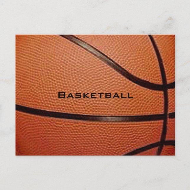 Cartão postal com design de basquete e calendário  (Frente)