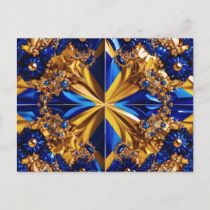 Cartão postal com design de cores da Suécia