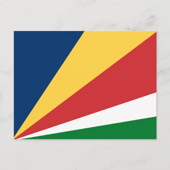 Cartão postal com design de cores de Seychelles (Frente)