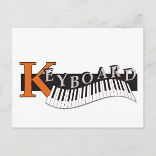 cartão postal com design de "Teclado"