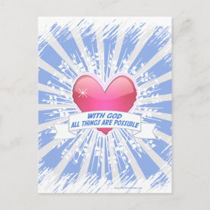 Cartão Postal Com Deus, todas as coisas são possíveis