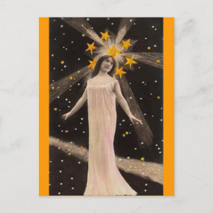Cartão Postal Com estrelas na cabeça