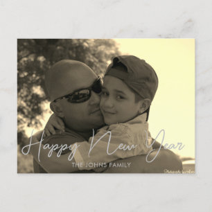 Cartão postal com Felizes anos novos minimalistas 