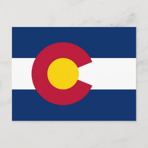 Cartão postal com Flag of Colorado State - EUA
