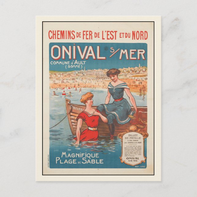 Cartão postal com Impressão de Verão da França (Frente)