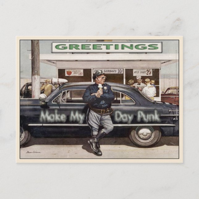 Cartão postal com Legal Ilustração de Polpa Vintag (Frente)