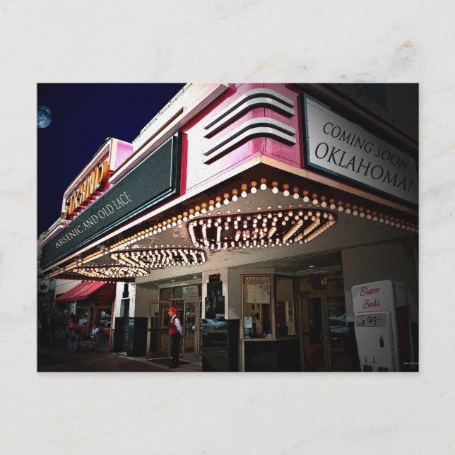 Cartão postal com luzes de cinema (Frente)