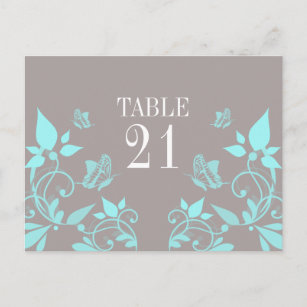 Cartão postal com número de tabela floral de borbo