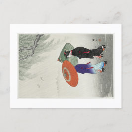 Cartão postal com o design de Ohara Koson