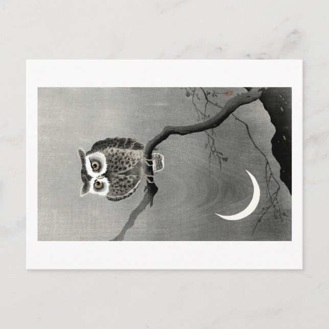 Cartão postal com o design de Ohara Koson (Frente)