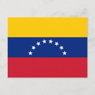Cartão postal com o Sinalizador Venezuela (Venezue