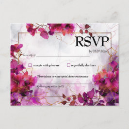 Cartão Postal Com pedido de música Fuchsia Enchantment: Watercol