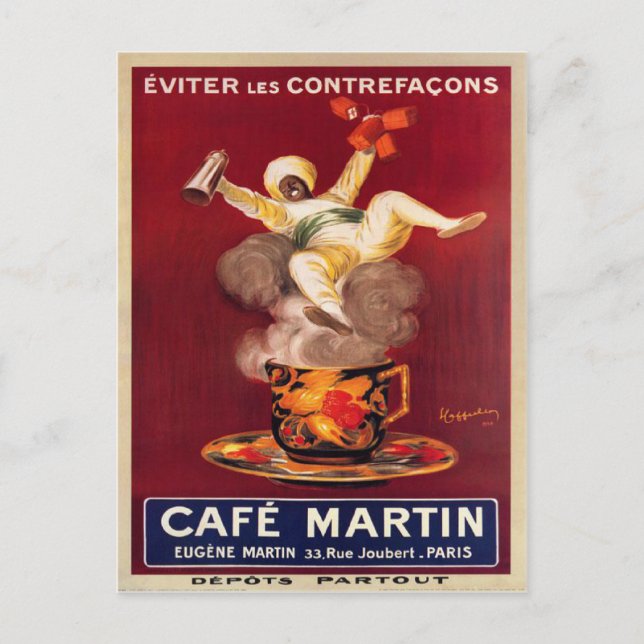 Cartão Postal Com Poster De Anúncio Vintage (Frente)