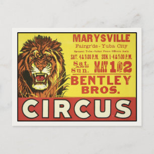 Cartão postal com Poster de Circo Antigo