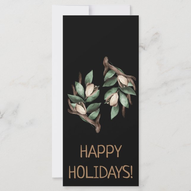 Cartão-postal com ramificação verde (Frente)