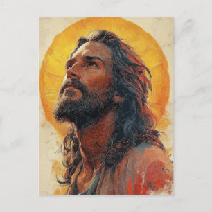 Cartão Postal com Retrato de Jesus – Cristão Amoro