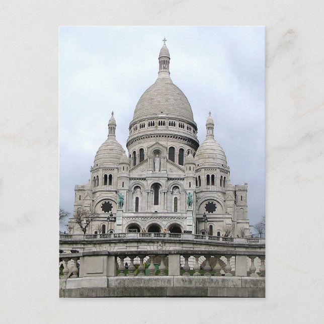 Cartão postal com Sacre Coeur de Paris. (Frente)