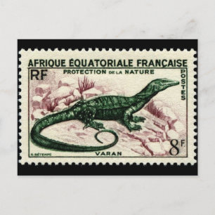 Cartão Postal com Selo Gravado Antigo