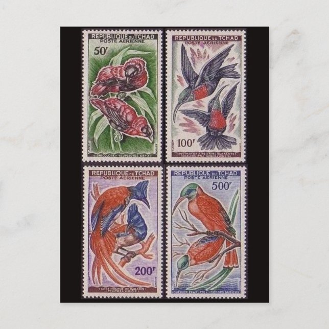 Cartão postal com selo gravado clássico (Frente)