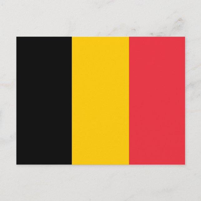 Cartão postal com Sinalizador Bélgica (Frente)