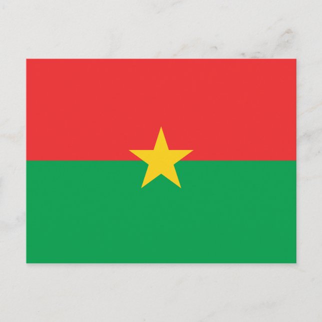 Cartão postal com Sinalizador Burkina Faso (Frente)