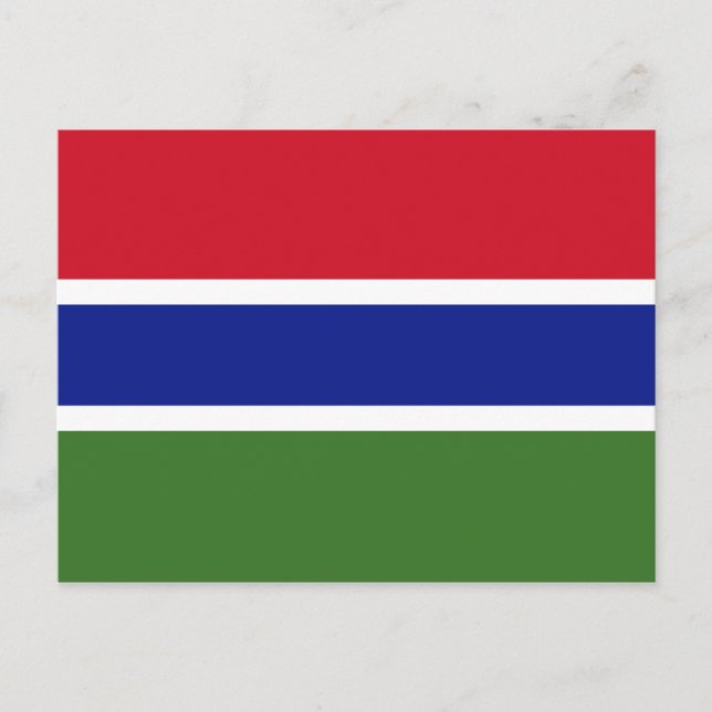 Cartão postal com Sinalizador Gambia (Frente)