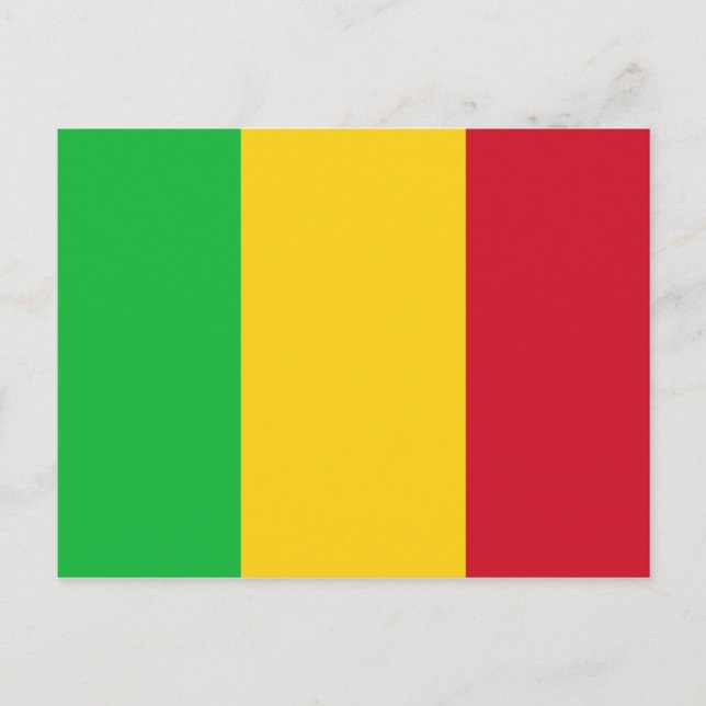 Cartão postal com Sinalizador Mali (Frente)