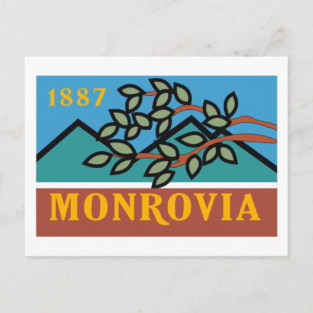 Cartão postal com Sinalizador Monrovia (Frente)