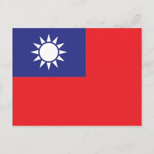 Cartão postal com Sinalizador Taiwan