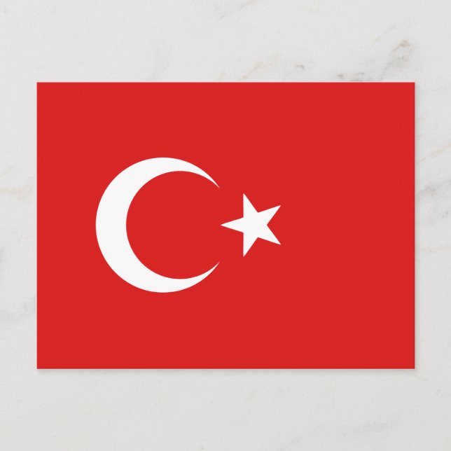 Cartão postal com Sinalizador Turquia (Frente)