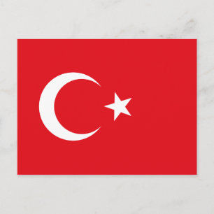 Cartão postal com Sinalizador Turquia