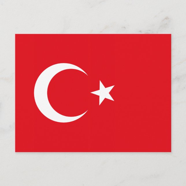 Cartão postal com Sinalizador Turquia (Frente)