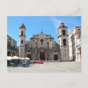Cartão postal com uma fotografia da Catedral de Ha