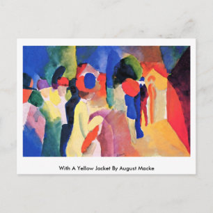 Cartão Postal Com Uma Jaqueta Amarela Por August Macke