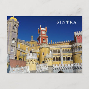 Cartão postal com vista ao Palácio Sintra Pena Por