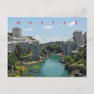 cartão postal com vista para a Ponte Velha de Most