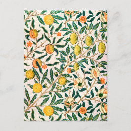 CARTÃO POSTAL COM WILLIAM MORRIS AMARELO "POMEGRAN