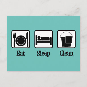 Cartão Postal Coma a limpeza do cabo do serviço de corte limpo 