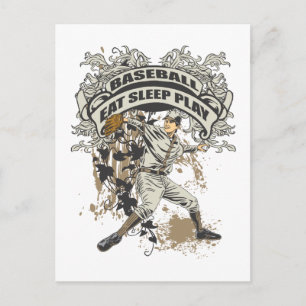 Cartão Postal Coma, Dorme, Jogue Baseball