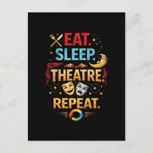 Cartão Postal Coma, Dormir, Teatro, Repetir