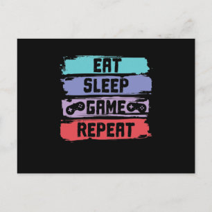 Cartão Postal Coma Durma Jogo Repita Controle