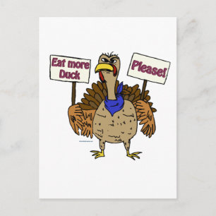 Cartão Postal Coma Mais Pato - Falando Com A Turquia