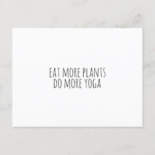 Cartão Postal Coma mais plantas faz mais ioga-vegano-vegetariana