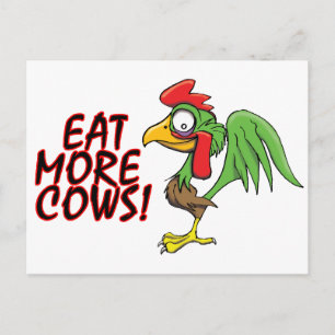 CARTÃO POSTAL COMA MAIS VACAS!