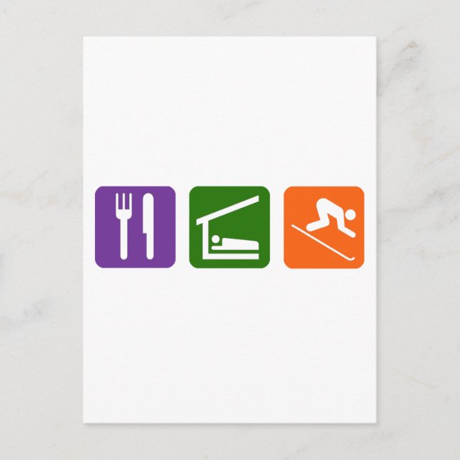 Cartão Postal Coma o esqui do sono (Frente)