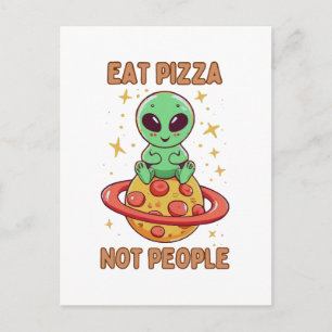 Cartão Postal Coma pizza não pessoas