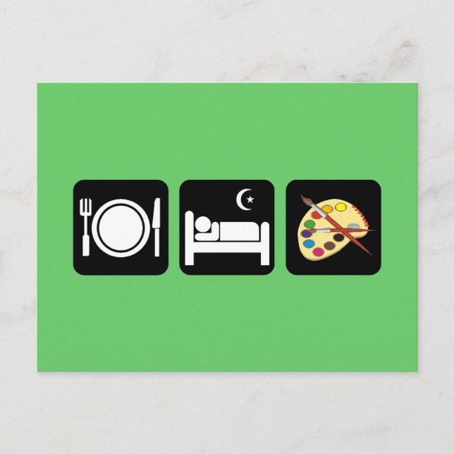 Cartão Postal Coma tinta do sono (Frente)