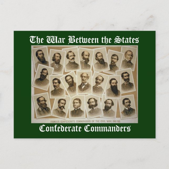 Cartão Postal Comandantes Confederados (Frente)